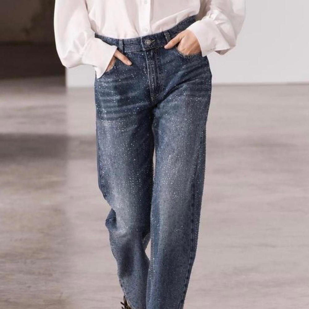 Zara Blue Straight Leg Jeans